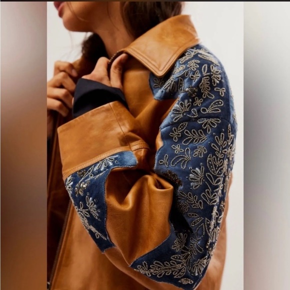 Free People Jackets & Blazers - Free People Indie Rider Bomber Jacket Size Large NWT